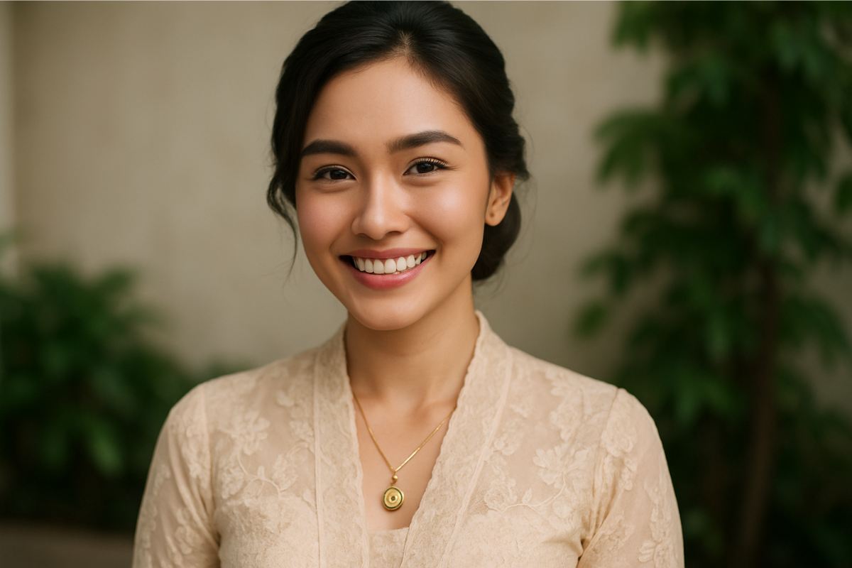kalung emas untuk kebaya